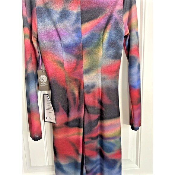 Vince Camuto Women's Colorful Chic Printed Long-Sleeve Bodycon Dress Multi 8 - Picture 11 of 12